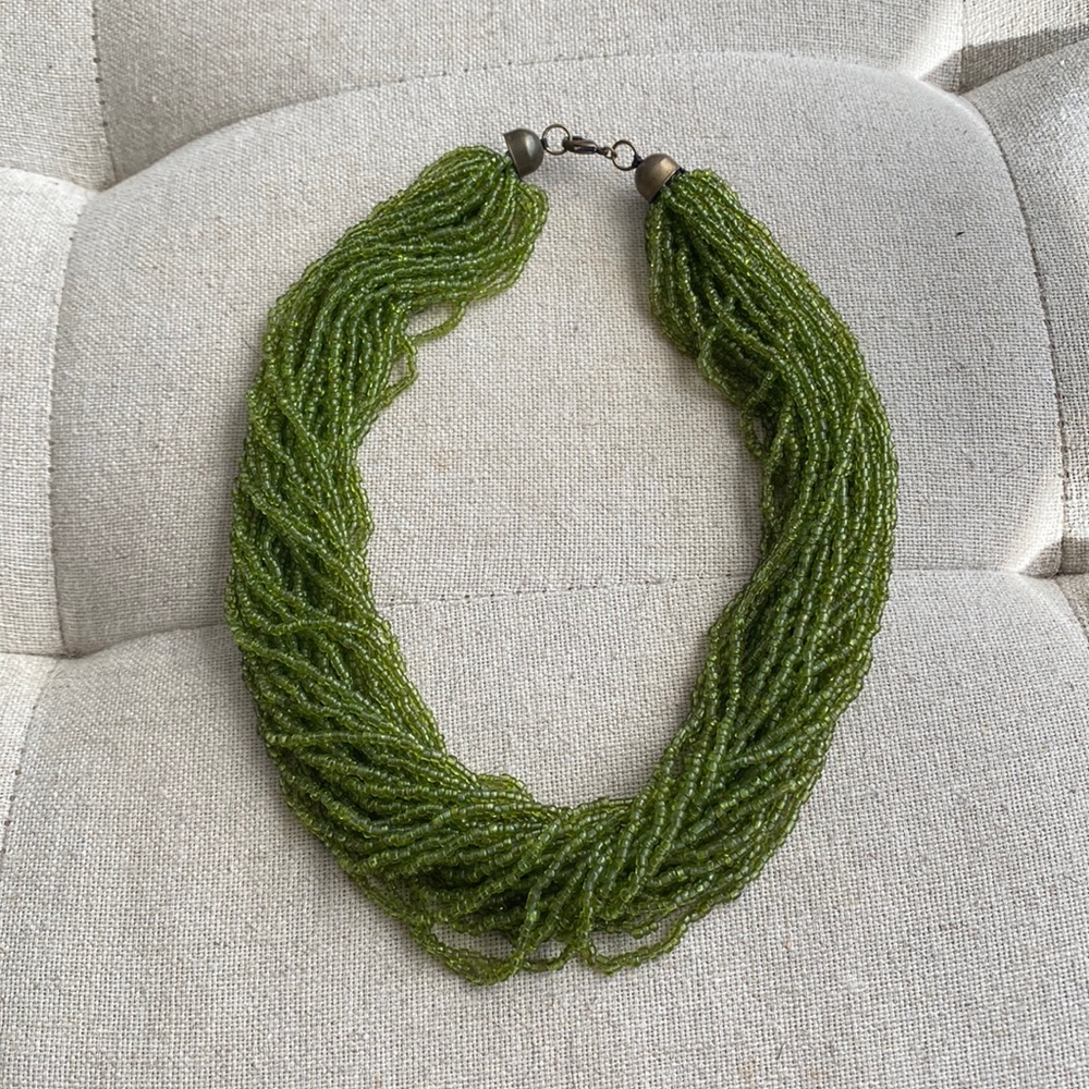 Green beaded necklace